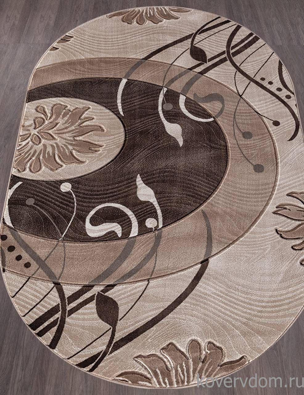 Ковер MEGA CARVING 4780 BEIGE Овал Ковер MEGA CARVING 4780 BEIGE Овал