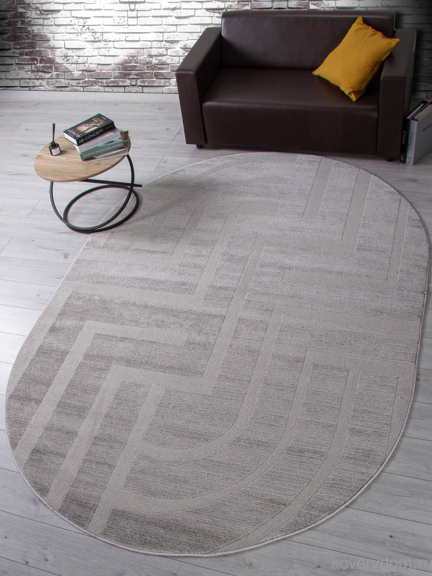 Ковер DIOS F439 LIGHT GRAY Овал