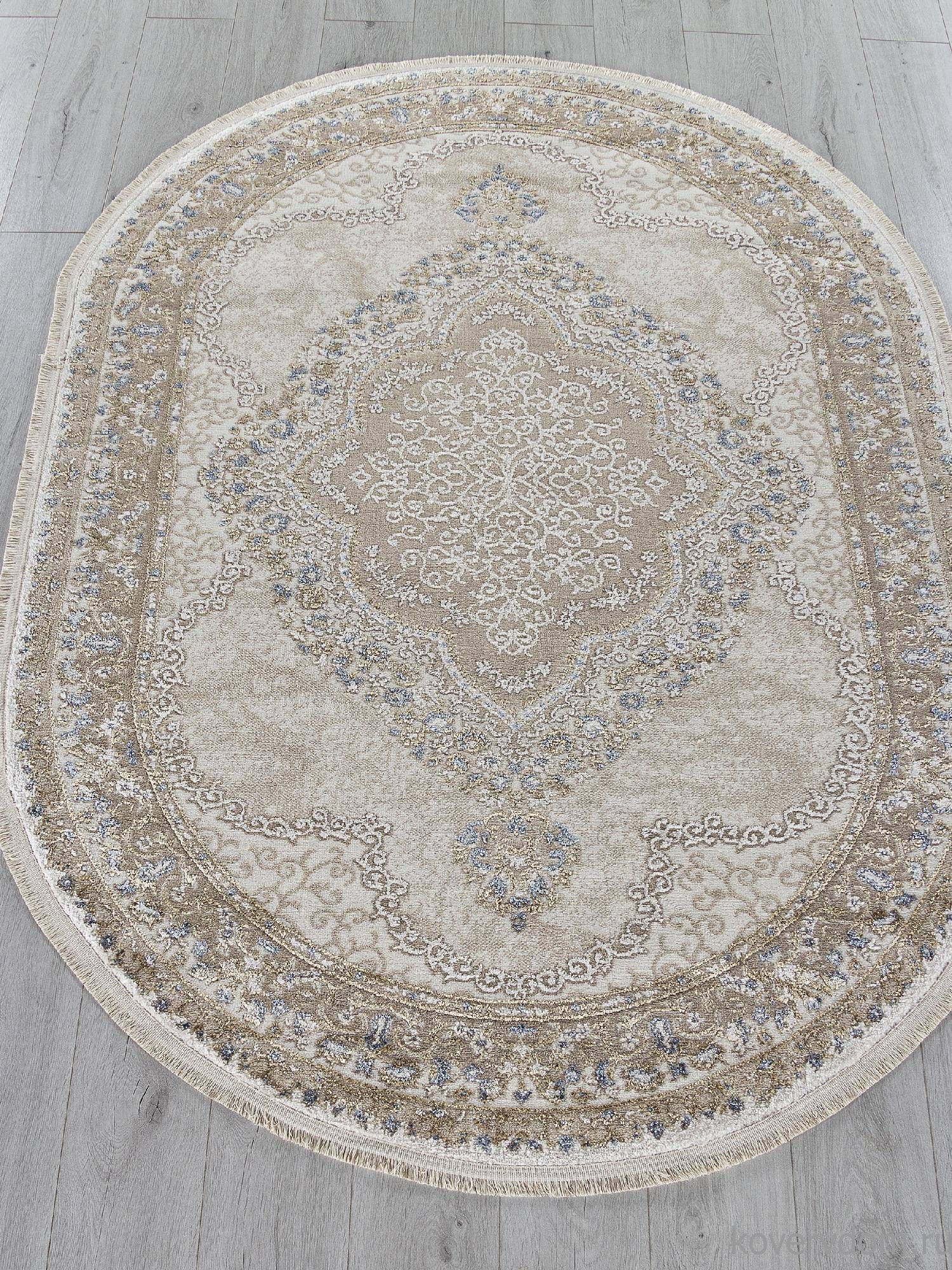 Ковер MOSSO 27226A BEIGE / BLUE Овал