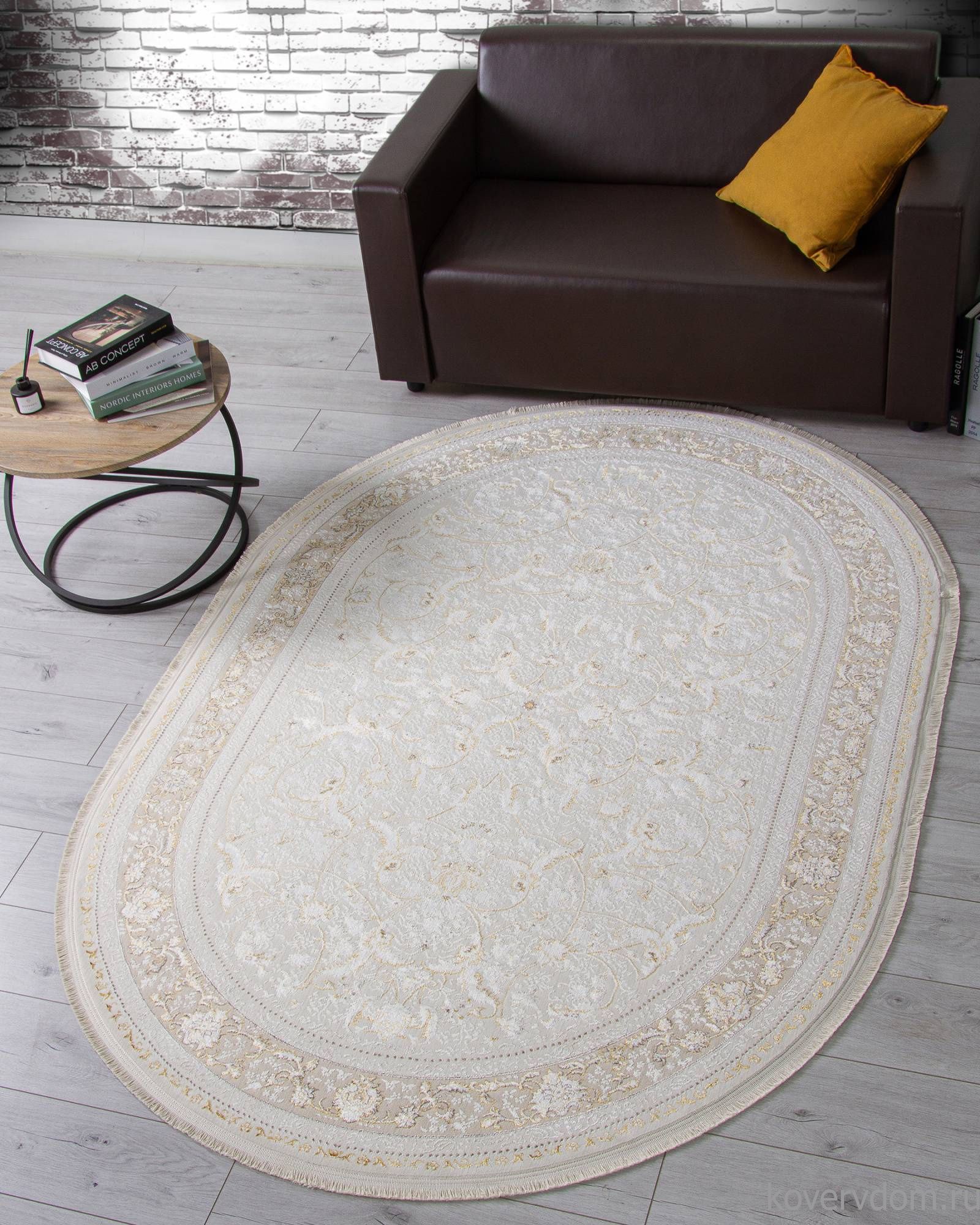 Ковер ZARINA M101B CREAM / CREAM Овал Ковер ZARINA M101B CREAM / CREAM Овал