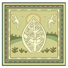 Круглый ковер Эпос Якутии-1