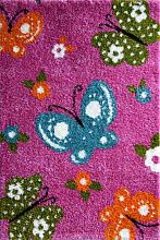 Пушистый ковер для детей Бабочки FANTASY 12006-170