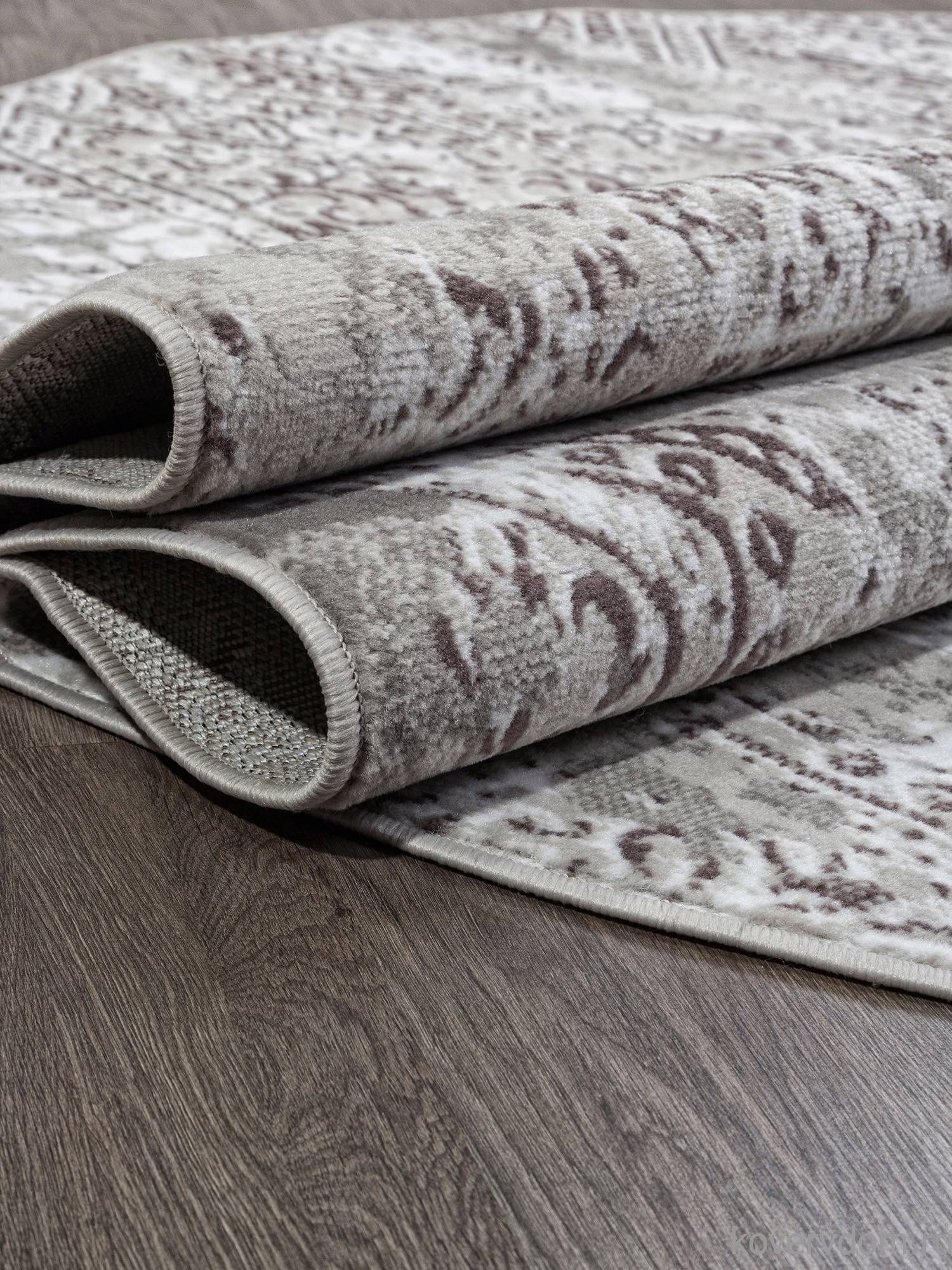 Ковер SILVER-A F390 GRAY Овал