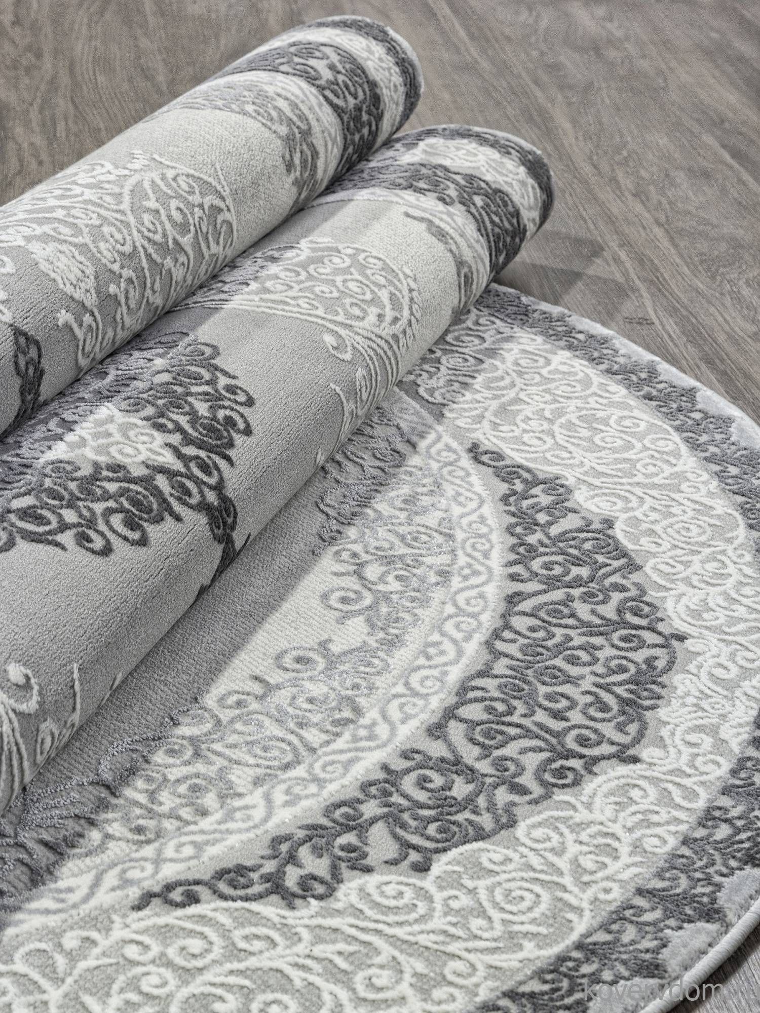 Ковер NENSI GL074G GREY / GREY Овал Ковер NENSI GL074G GREY / GREY Овал