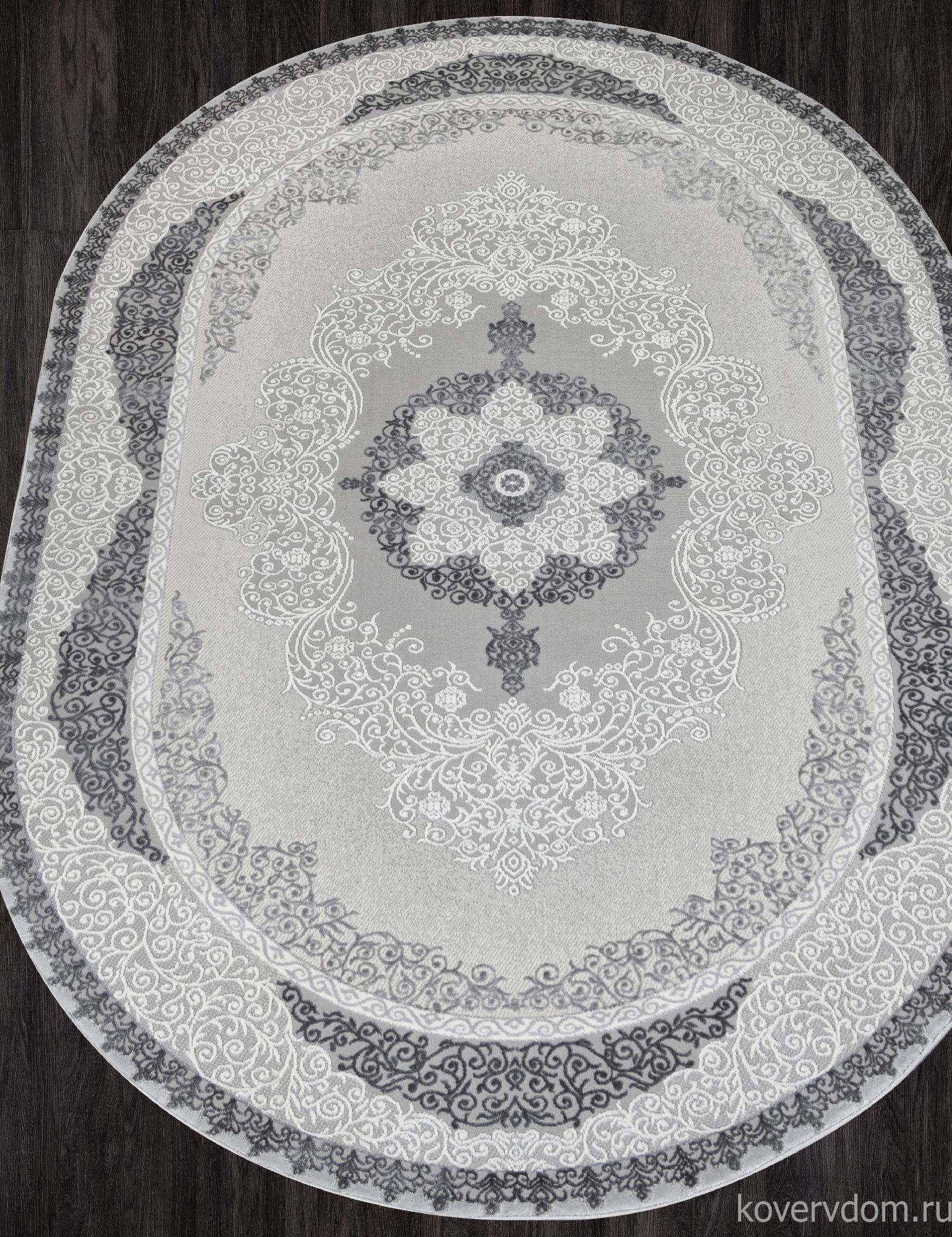 Ковер NENSI GL074G GREY / GREY Овал Ковер NENSI GL074G GREY / GREY Овал