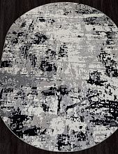 Абстрактный ковер PALERMO F284 DARK GRAY Овал